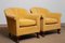 Fauteuils Club Art Déco en Velours Jaune par Carl Johansons Stockholm, 1920s, Set de 2 8