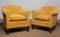 Art Deco Yellow Velvet Club Chairs by Carl Johansons Stockholm, 1920s, Set of 2 1