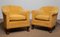 Art Deco Yellow Velvet Club Chairs by Carl Johansons Stockholm, 1920s, Set of 2, Image 1