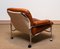 Chrome and Aged Brown Eva Lounge Chair Leather by Lindlöfs Möbler, 1960s, Image 8