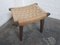 Taburete pequeño de madera con asiento trenzado de Errich Diekmann, años 20, Imagen 3