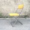 Folding Chair in Yellow Velour, 1970s 1