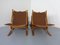 Chaises Siesta Mid-Century en Cuir par Ingmar Relling pour Westnofa, 1960s, Set de 2 13