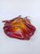Murano Glass Vide Poche in Red & Blood Orange Color, 1950s 5