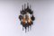 Large Brutalist Metal and Glass Sconce attributed to Tom Ahlstrom and Hans Ehrich, 1970s, Image 10