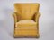 Danish Yellow Velvet Knole Sofa & Armchair, 1950s, Set of 2 9
