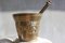 Vintage Brass Mortar Spice Hand Grinder and Pestle, Love Cooking Gift, Kitchen Decoration, 1940s, Image 1