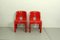 Red Joe Colombo Universale Plastic Chair by Kartell, Italy, 1967, Set of 2 7