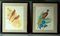 Chinese Artist, Birds, 1910s, Paintings on Rice Paper, Framed, Set of 2 1