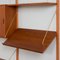 Mid-Century Bay Teak Wall Unit with Cabinet in the style of Poul Cadovius, Denmark, 1960s 17