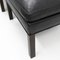 Black Leather Wingchair and Footstool by Borge Mogensen for Fredericia, 1960s, Set of 2 16