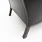 Black Leather Wingchair and Footstool by Borge Mogensen for Fredericia, 1960s, Set of 2, Image 11