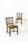 Vintage Wood and Ocher Yellow Fabric Dining Chairs, 1960s, Set of 4 6