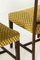 Vintage Wood and Ocher Yellow Fabric Dining Chairs, 1960s, Set of 4 10