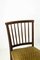 Vintage Esszimmerstühle aus Holz & ockergelbem Stoff, 1960er, 4er Set 9