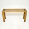Vintage Italian Console Table in Brass and Mirror by Zevi, 1970s, Set of 2 3