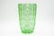 Tschechoslowakische Art Deco Vase aus grünem Uranglas von S. Reich für CMS Krasno, 1930er 1