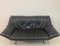 Italian Black Leather Sofa, 1970s 11
