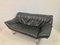 Italian Black Leather Sofa, 1970s 2