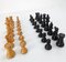 Vintage Plumb Wood Chess Pieces, Set of 32 2