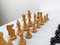 Vintage Holz Schachfiguren aus Lot, 32 9