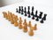 Vintage Plumb Wood Chess Pieces, Set of 32 7