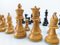 Piezas de ajedrez vintage de madera plomada. Juego de 32, Imagen 13