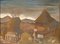 Corrado Cagli, Landscape, Original Oil on Cardboard, 1932 1