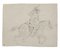 Desconocido, Soldado a caballo, Dibujo a lápiz original, siglo XIX, Imagen 1