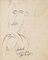 Antonio Cardile, Portrait of Antonio Vangelli, Original Pen Drawing, 1945 1