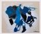 Giorgio Lo Fermo, Forme Bleue, Huile sur Toile Originale, 2020 1