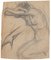 Pierre Segogne, Posando desnudo, Dibujo a lápiz original, Mediados del siglo XX, Imagen 1