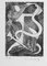 Acquaforte originale di Giselle Halff, Knight Fighting with Serpent, anni '50, Immagine 1