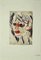 Leo Guida, retrato, dibujo original al carboncillo y acuarela, años 70, Imagen 1