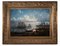 Russian School Artist, Sunrise Landscape with Boats, Original Oil Painting, 1861, Framed 3