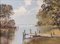 Erich Paulsen, Lakescape, Original Oil Painting, Late 20th Century, Framed, Image 3