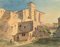 Desconocido, antigua granja romana, tinta y acuarela originales, década de 1840, Imagen 3