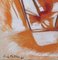 Giorgio Lo Fermo, Orange Abstract Composition, Original Oil on Canvas, 2021 2