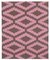 Pink Dhurrie Rug with Geometric Pattern 1