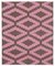 Pink Dhurrie Rug with Geometric Pattern, Image 1