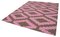 Pink Dhurrie Rug with Geometric Pattern 3