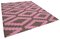 Pink Dhurrie Rug with Geometric Pattern, Image 2