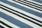 Blue Striped Wool Dhurrie Rug 5