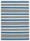 Blue Striped Wool Dhurrie Rug, Image 1