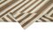 Brown Striped Dhurrie Rug 6