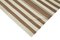 Brown Striped Dhurrie Rug, Image 4