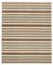 Brown Striped Dhurrie Rug 1