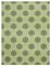 Grüner Vintage Dhurrie Teppich 1