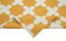 Vintage Dhurrie Teppich mit gelbem Muster 6