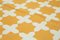 Vintage Dhurrie Teppich mit gelbem Muster 5